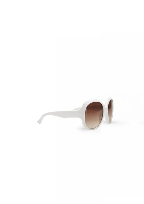 Big sunglasses (White -  brown lenses)